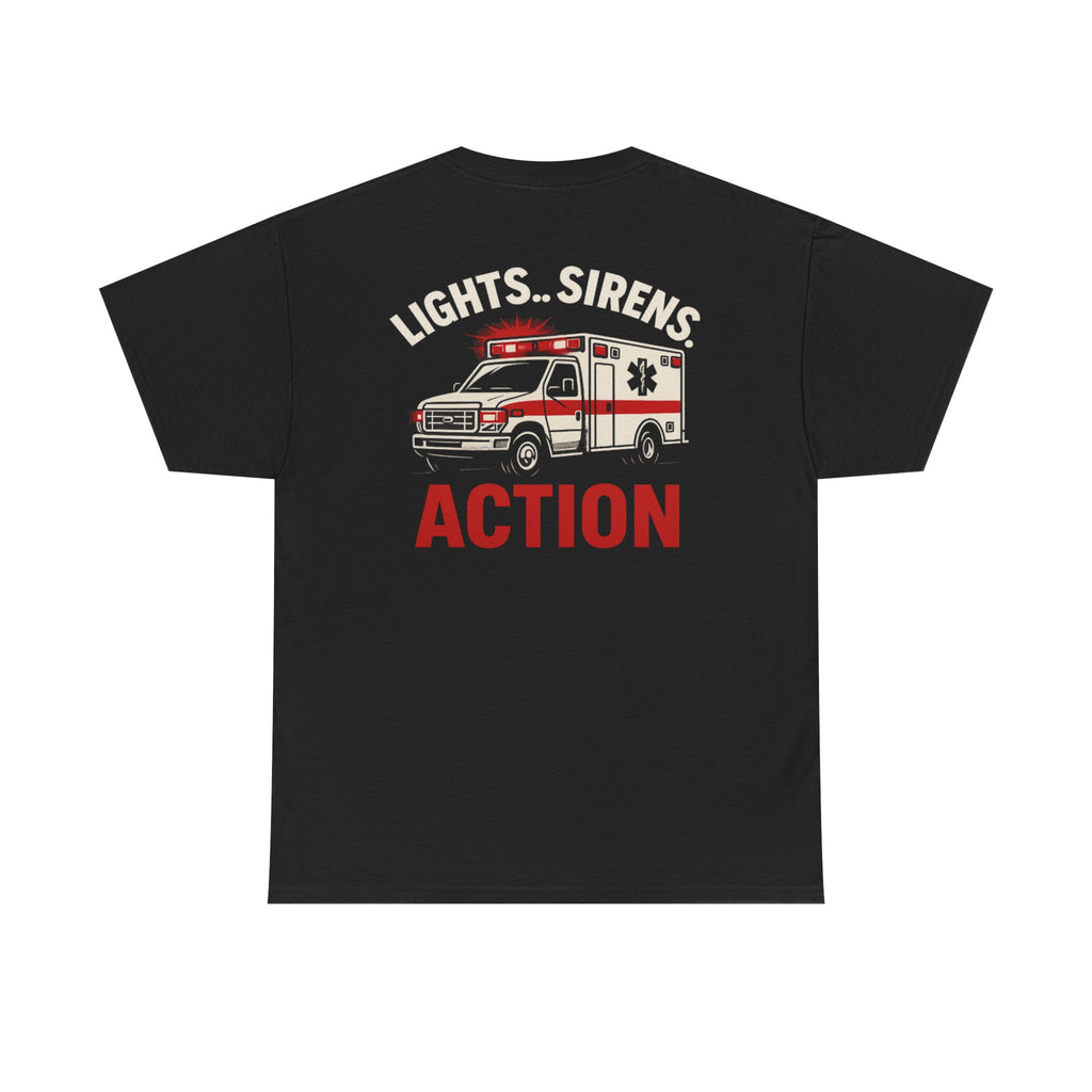 Ems Inspirational "Lights Sirens Action" Graphic Tee