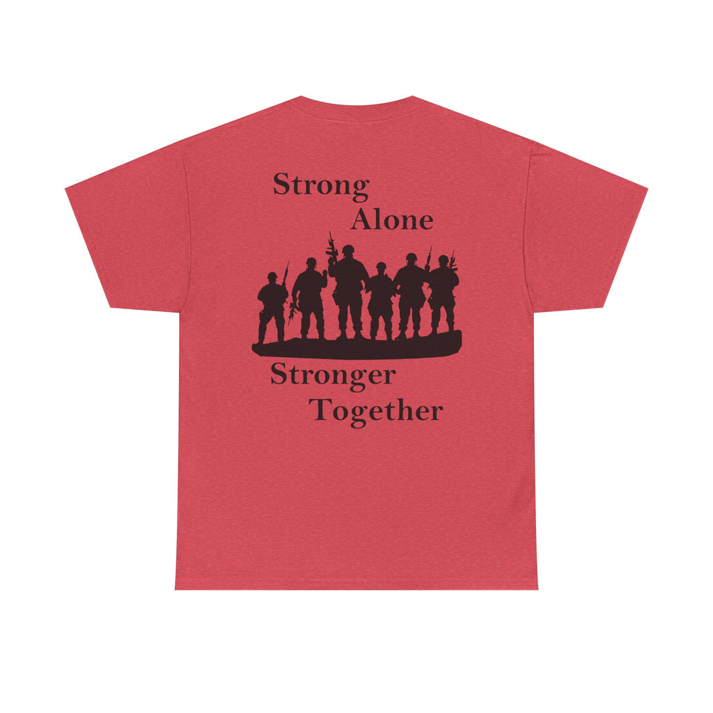 Military Inspirational "Strong Alone, Stronger Together" Graphic Tee
