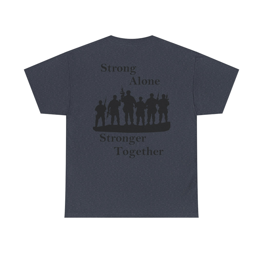 Military Inspirational "Strong Alone, Stronger Together" Graphic Tee